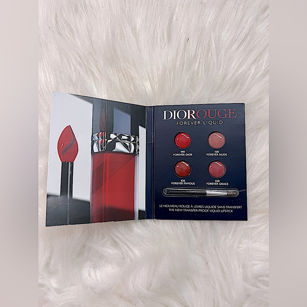 Dior Liquid Lip color samples with 4 colors